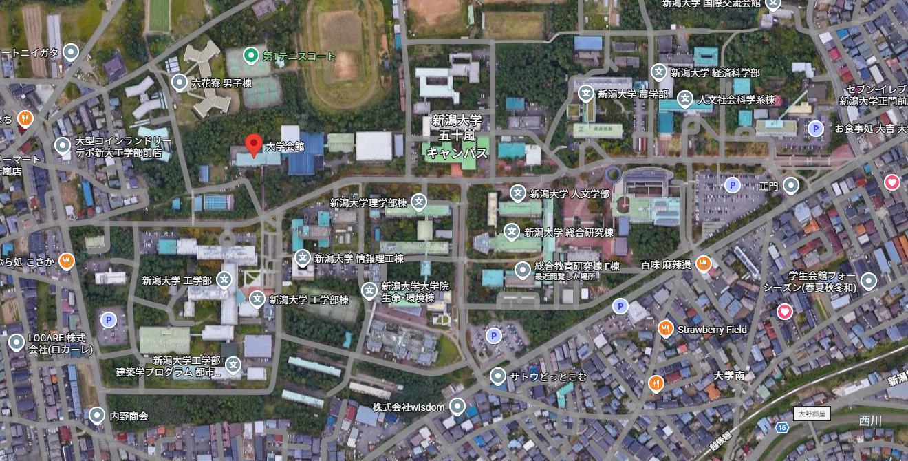 新潟大学 大学会館 地図